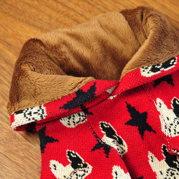 Star-Buhi Knit hoodie-Archived-フレンチブルドッグ服